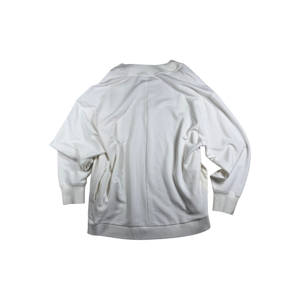 All in Motion Womens Cream Open Front Cardigan Sweatshirt Thumbholes Pockets S - Picture 4 of 5